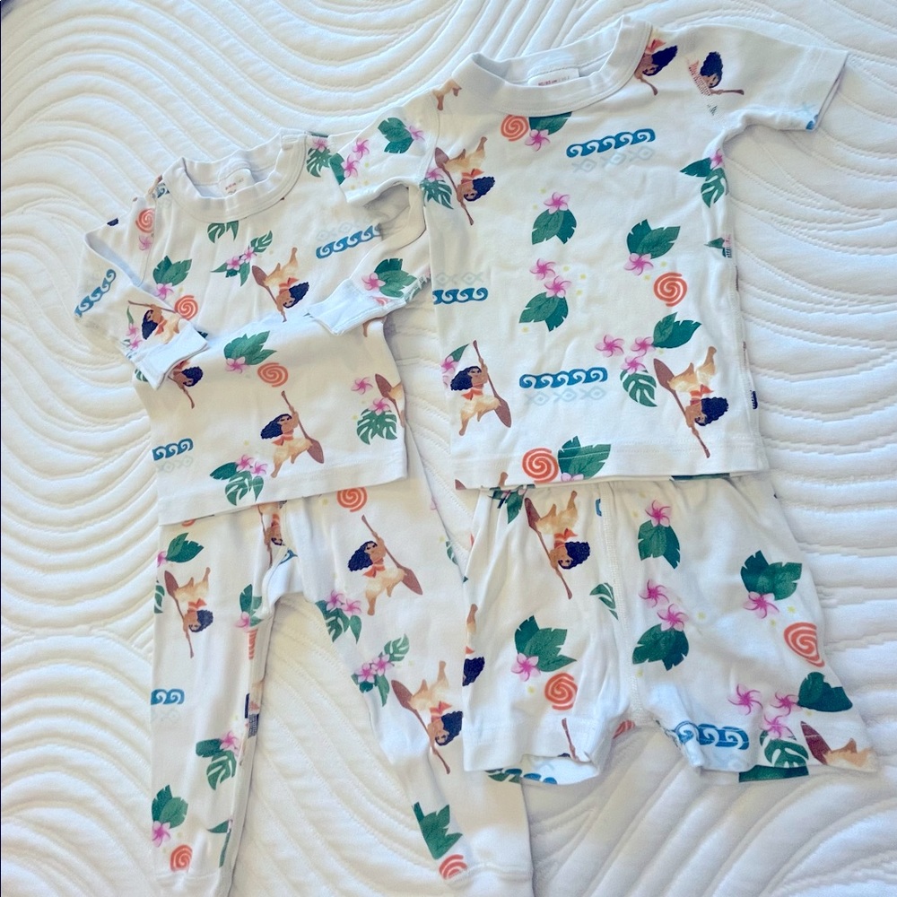 Moana long and short johns; sold as set